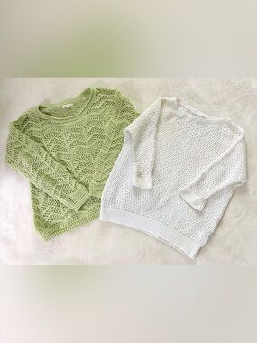 👗 BUNDLE of 2 Open-Knit Sweaters Size XS/S